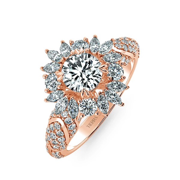 Nhẫn đính hôn Floral Halo NCH2501 3